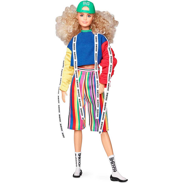 MATTEL Barbie Bmr1959 Bambola Snodata Con Capelli Biondi Voluminosi E Look Sportivo - GHT92