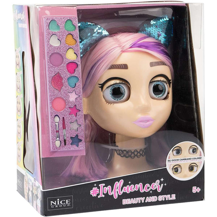 NICE Influencer Make Up Doll Beauty And Style Testa Da Truccare E Pettinare - 92049