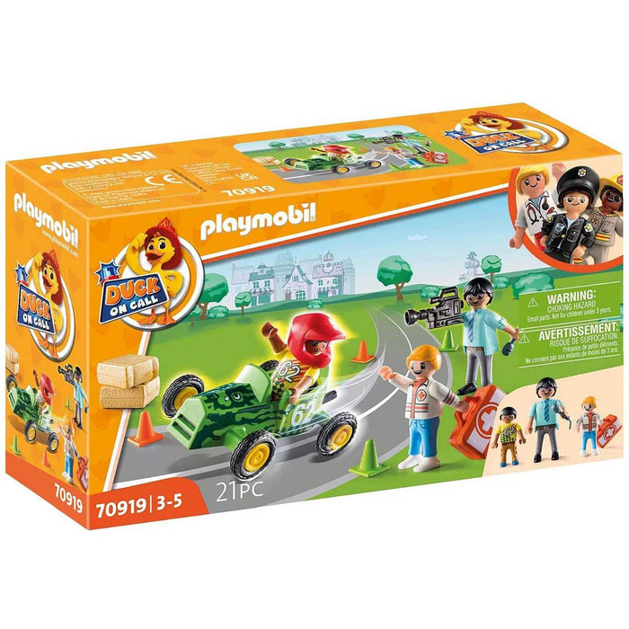 PLAYMOBIL Ambulanza In Azione Soccorso Del Pilota Da Corsa - 70919