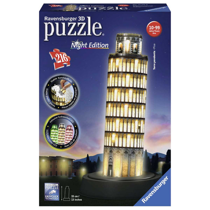 RAVENSBURGER Torre Di Pisa Puzzle 3D Building Night Edition - 12515