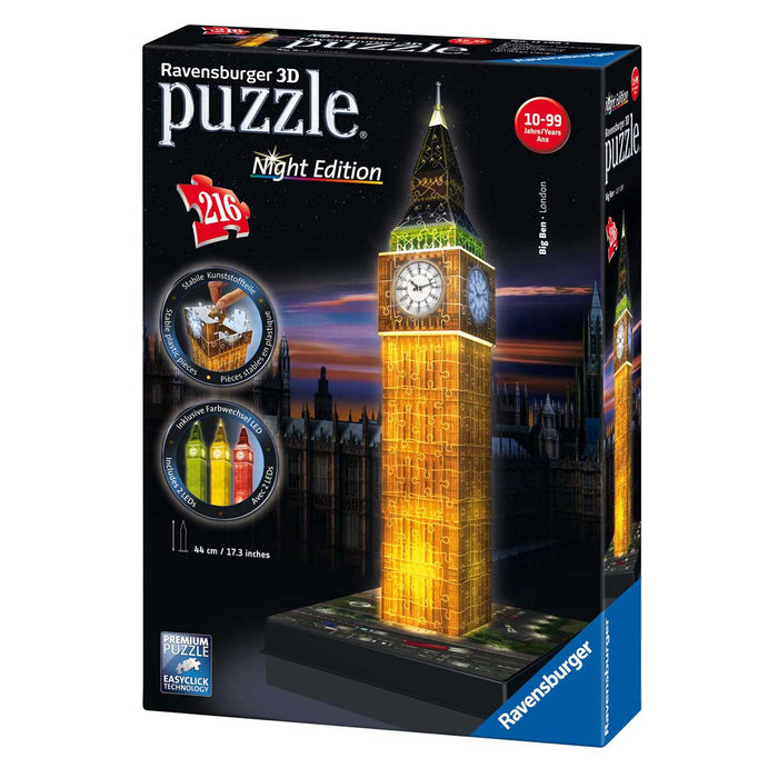 RAVENSBURGER Big Ben Puzzle 3D Building Night Edition - 12588