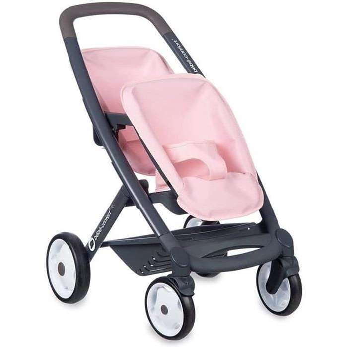 SMOBY Passeggino Gemellare Twin Rosa - 7600253216