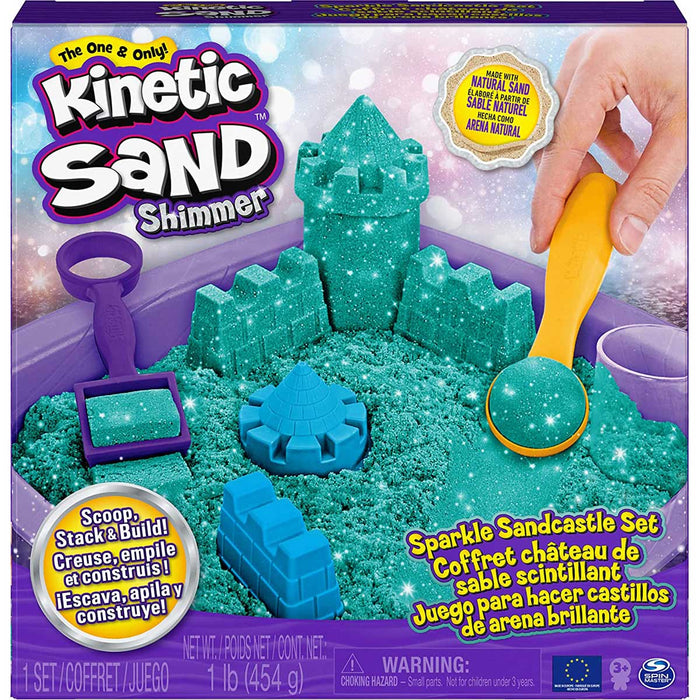 SPINMASTER Kinetic Sand Playset Castello Sabbia Shimmer Verde - 6061828