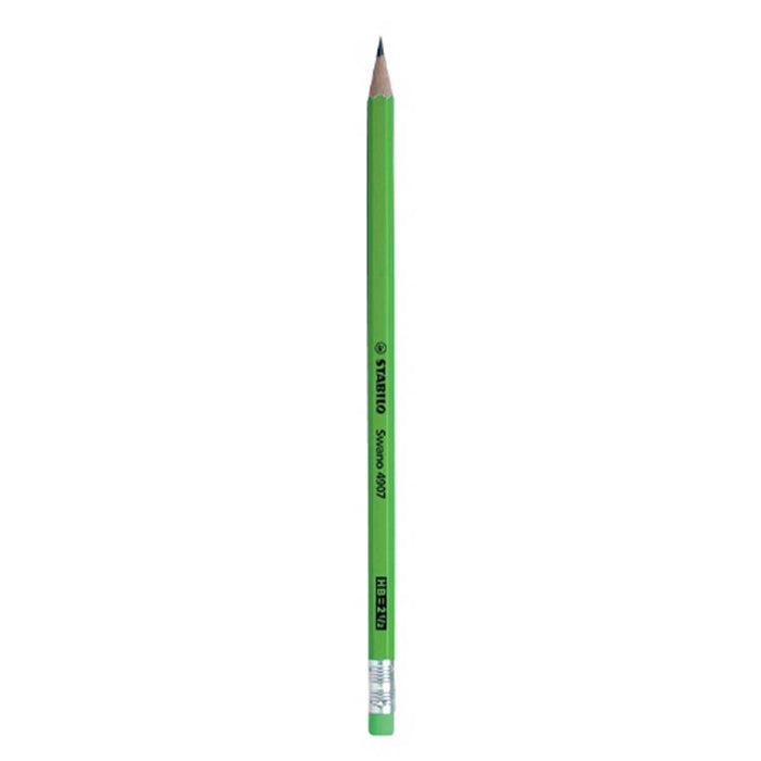 STABILO Matita In Grafite, Stabilo Swano Fluo In Verde Fluo, Gradazione Hb - 4907/HB-33