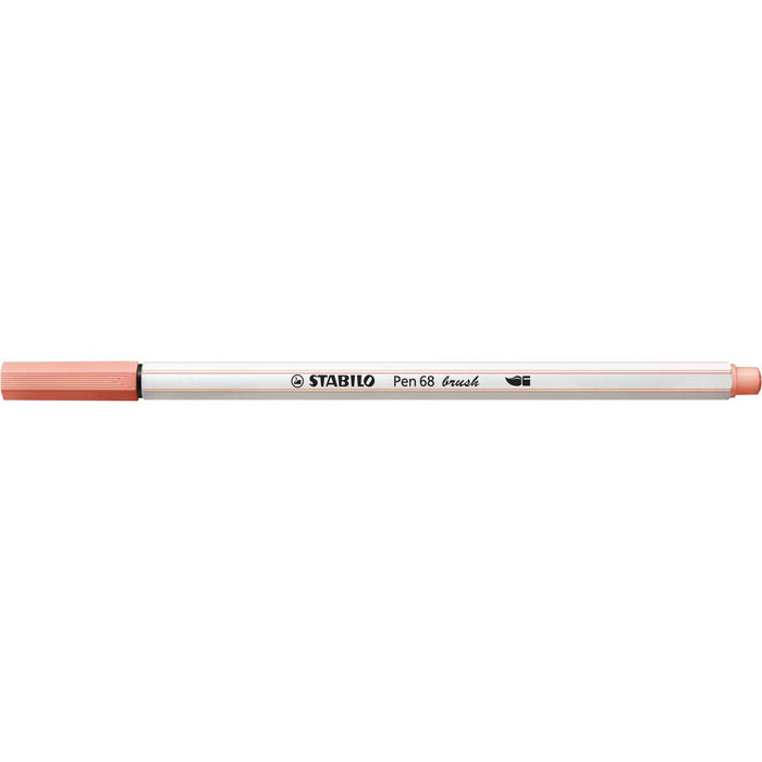 STABILO Pennarello Premium Con Punta A Pennello, Stabilo Pen 68 Brush, Carnicino Chiaro - 568/26
