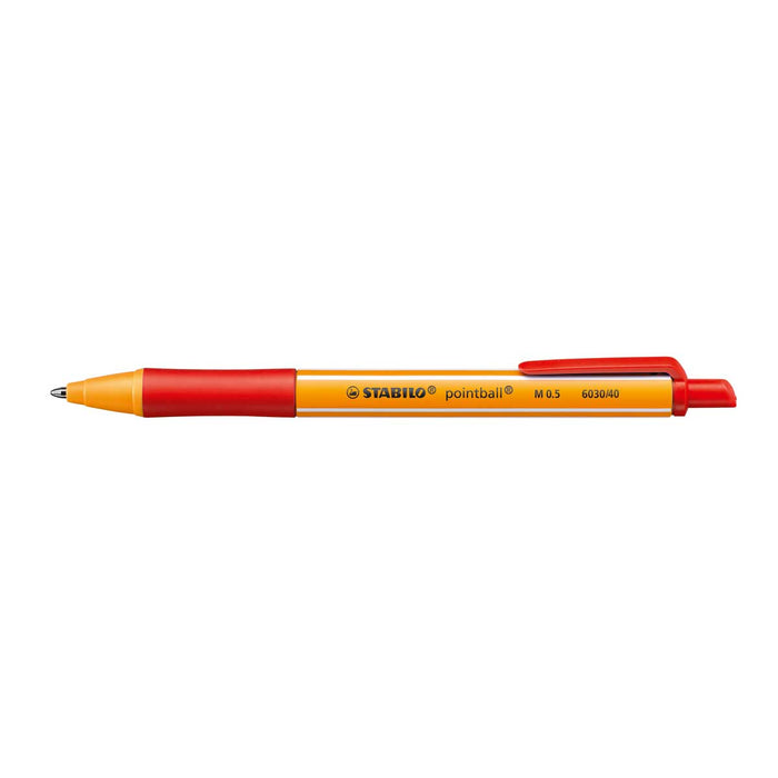 STABILO Penna A Sfera Ecosostenibile, Stabilo Pointball, 79% Plastica Riciclata, Rosso - 6030/40