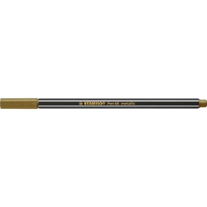 STABILO Pennarello Premium Metallizzato, Stabilo Pen 68 Metallic, Oro - 68/810