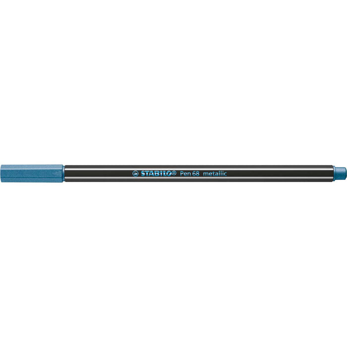 STABILO Pennarello Premium Metallizzato, Stabilo Pen 68 Metallic, Blu Metallizzato - 68/841