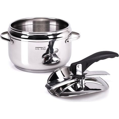 MONETA Pentola Pressione 5 Lt Allegro Fast Acciaio Inox Cm 22