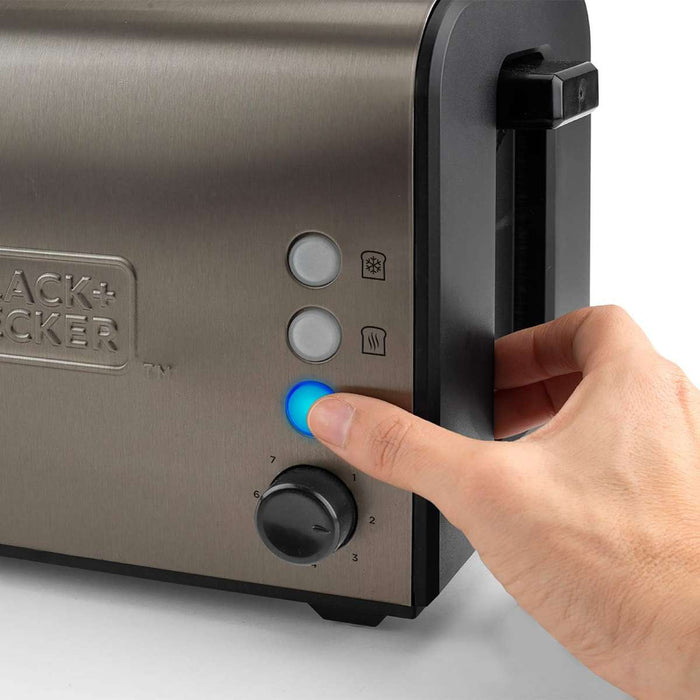 BLACK DEKER Tostapane Inox 900W Con Pinze - BXTOA900E