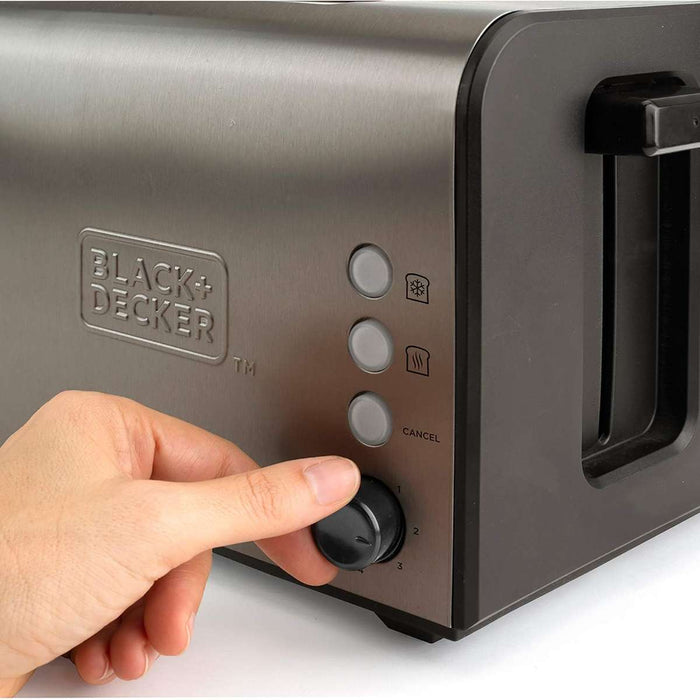 BLACK DEKER Tostapane Inox 900W Con Pinze - BXTOA900E
