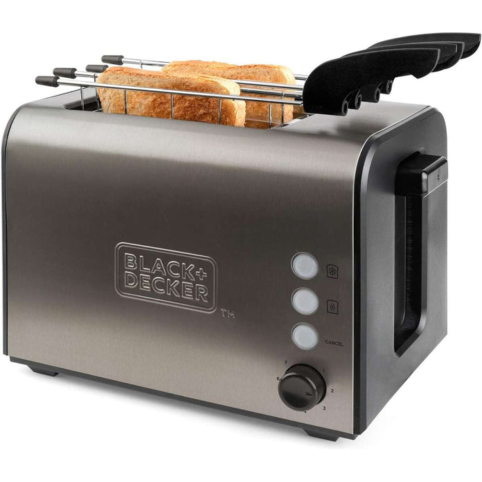 BLACK DEKER Tostapane Inox 900W Con Pinze - BXTOA900E