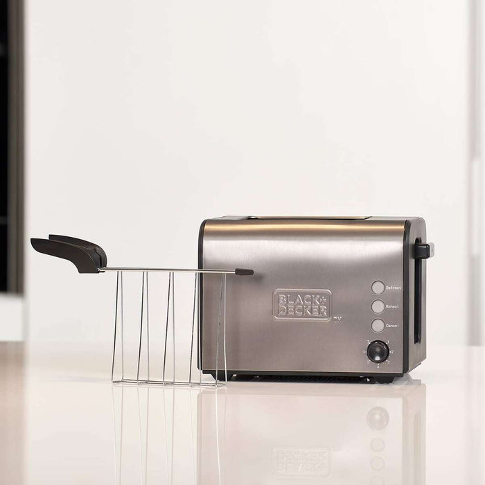 BLACK DEKER Tostapane Inox 900W Con Pinze - BXTOA900E