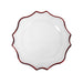 BRANDANI Set 4 Sottopiatti Smart Trasparentti Bordo Rosso
