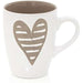 BRANDANI Tazza Mug Batticuore Color Tortora Stoneware - 55670