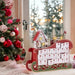 BRANDANI Villaggio Slitta Calendario Dell'Avvento In Legno