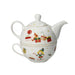 BRANDANI Teiera Con Tazza Da Tè Elfomagia In New Bone China Bianca