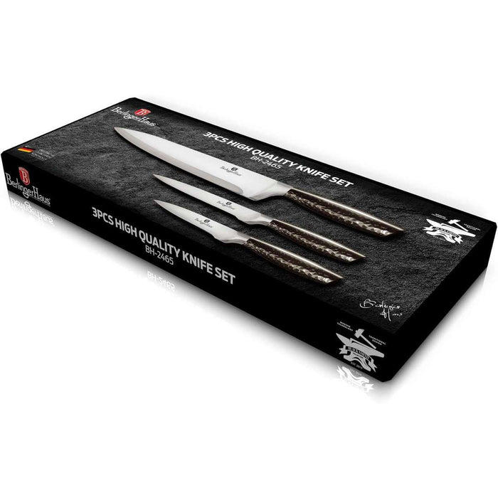 BERLINGER HOUSE Set 3 Coltelli Carbon - BH2645
