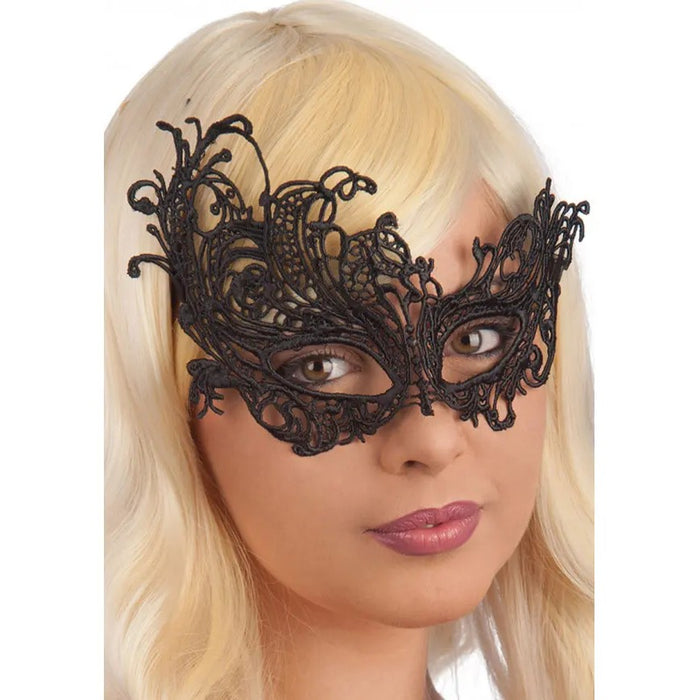 CARNIVAL TOYS Maschera Nera In Tessuto Macrame'