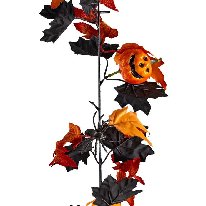 CARNIVAL TOYS Decorazione Nera Arancione Con Zucchette E Ragni