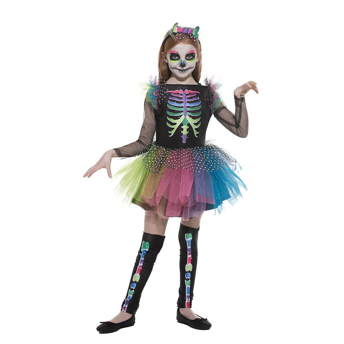CARNAVAL QUEEN Costume Funny Skeleton Girl