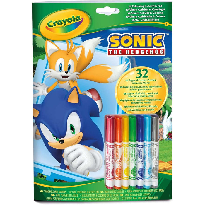 CRAYOLA Sonic Album Attività Da Colorare Con Pennarelli - 04-0866