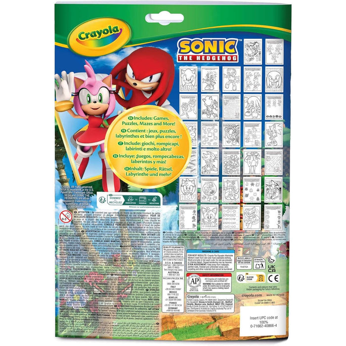 CRAYOLA Sonic Album Attività Da Colorare Con Pennarelli - 04-0866