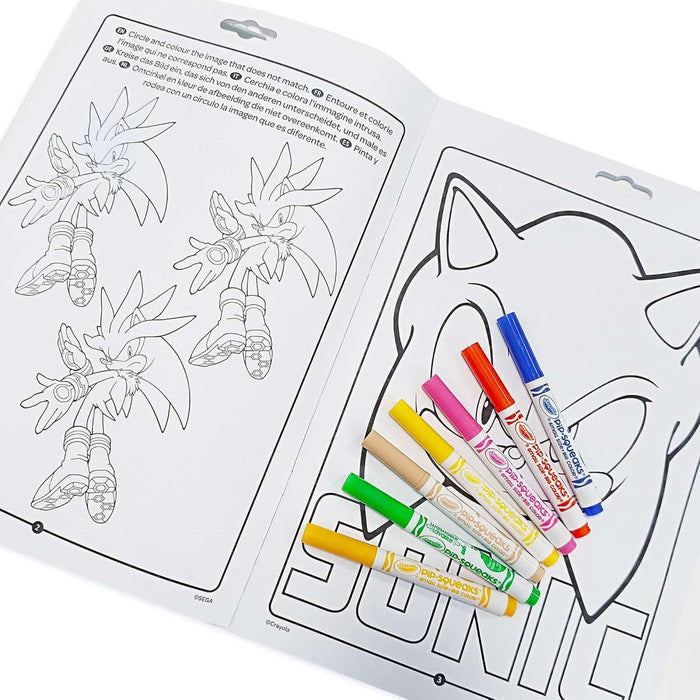 CRAYOLA Sonic Album Attività Da Colorare Con Pennarelli - 04-0866