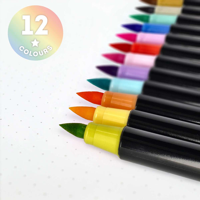 LEGAMI Set 12 Pennarelli Con Punta Pennello Pastello Brush Markers - LEGBUMA0002