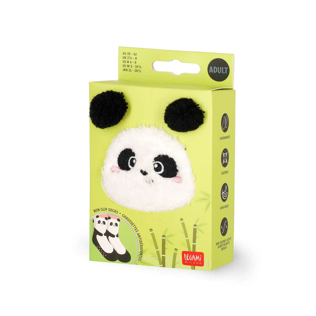 4 Paia Calzini Morbidi Con Testa Di Panda 3D – Termici, Divertenti, Taglia Unica 36-42, Regalo Natale