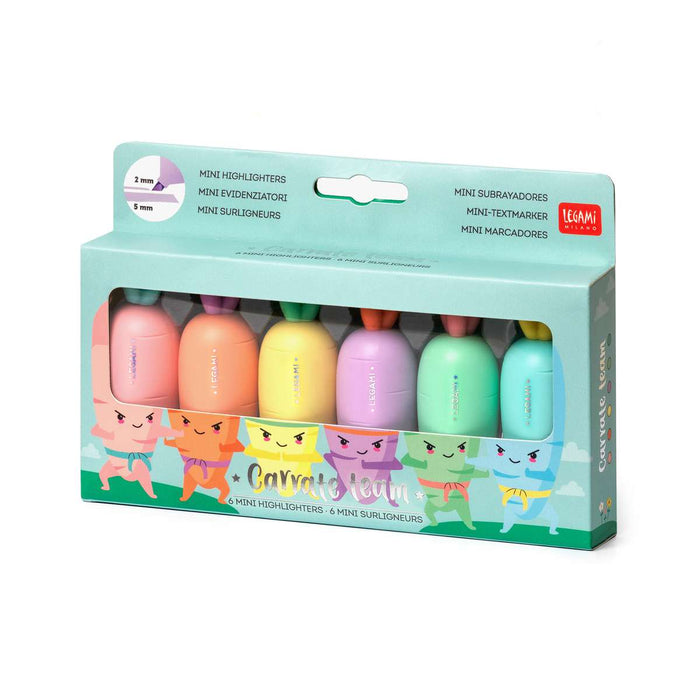 LEGAMI 6 Mini Evidenziatori Carota - LEGHC0001
