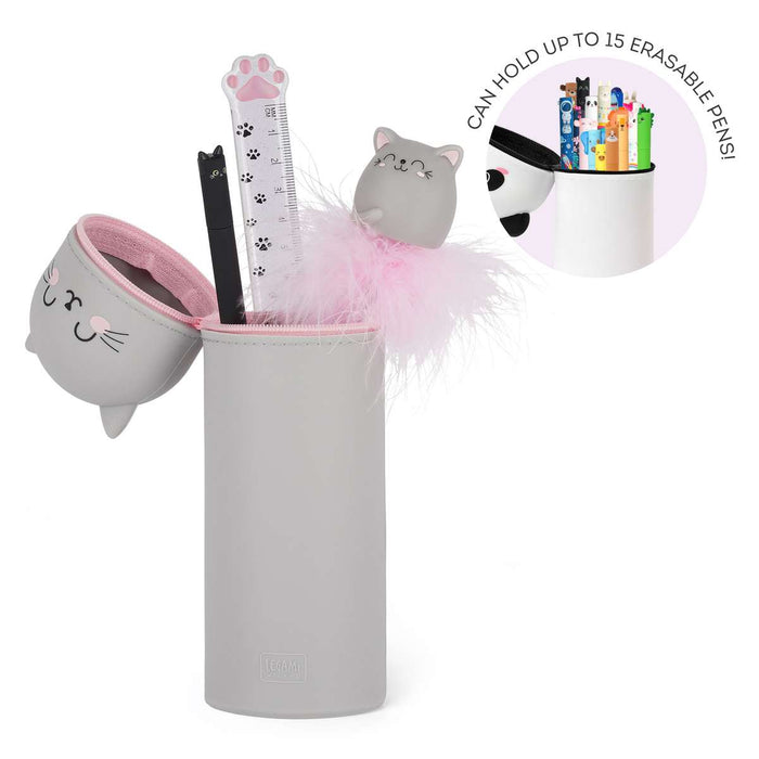 LEGAMI Astuccio 2 In 1 In Morbido Silicone Kawaii Gatto - LEGKA0009