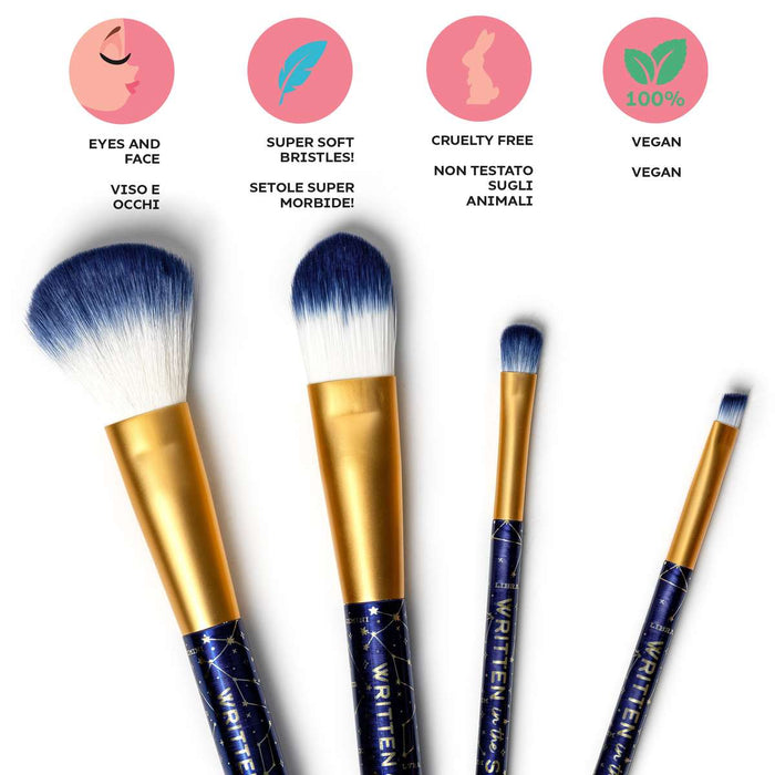 LEGAMI Set Di 4 Pennelli Per Il Trucco Oh My Glow!S Stars - LEGMUBS0001