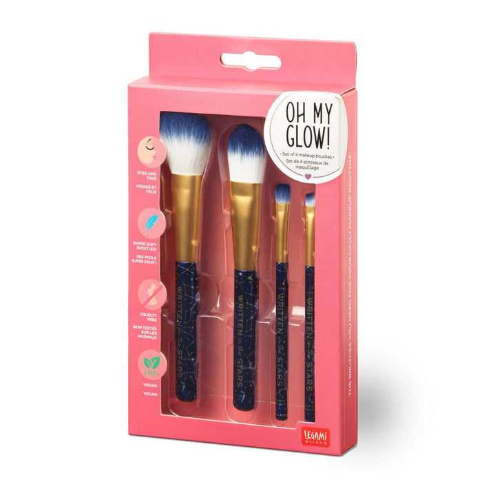 LEGAMI Set Di 4 Pennelli Per Il Trucco Oh My Glow!S Stars - LEGMUBS0001