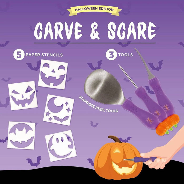 LEGAMI Kit Per Intagliare Zucca Di Halloween Carve & Scare - LEGPCK0001