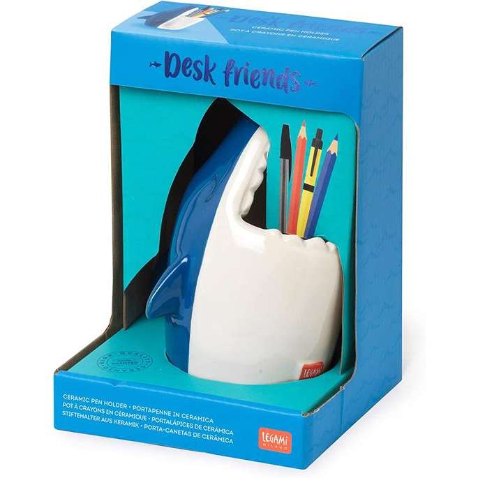 LEGAMI Portapenne In Ceramica Desk Friends Shark - LEGPHS0002