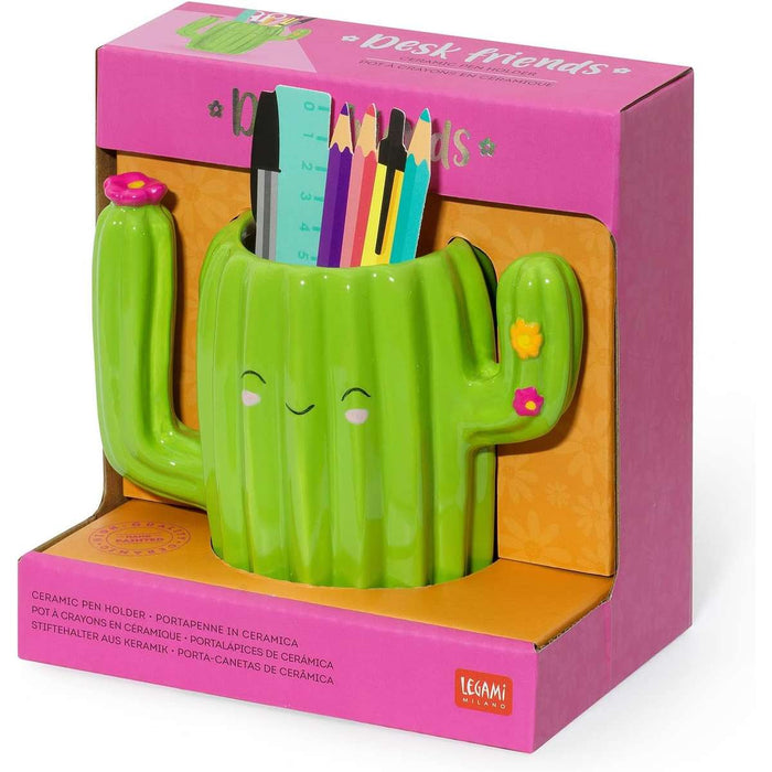 LEGAMI Portapenne In Ceramica Desk Friends Cactus - LEGPHS0003