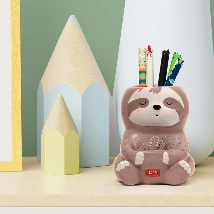 LEGAMI Portapenne In Ceramica Desk Friends Sloth - LEGPHS0004