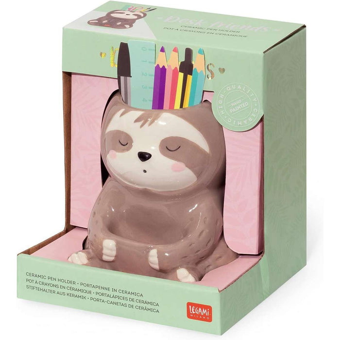 LEGAMI Portapenne In Ceramica Desk Friends Sloth - LEGPHS0004