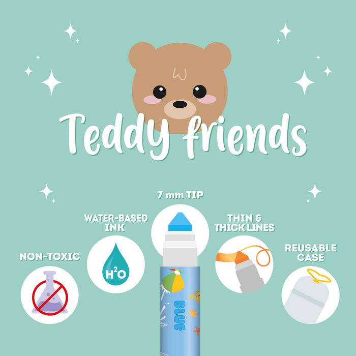 LEGAMI Set Di 12 Pennarelli Teddy Friends - LEGTDM0001