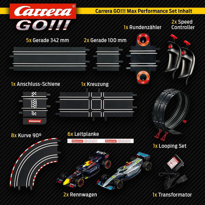CARRERA-TOYS Carrera Go!!! Set de piste/de voiture de course Max Performance 6,3 m pas cher CARRERA-TOYS Carrera Go!!! Set de piste/de voiture de course Max Performance 6,3 m pas cher
