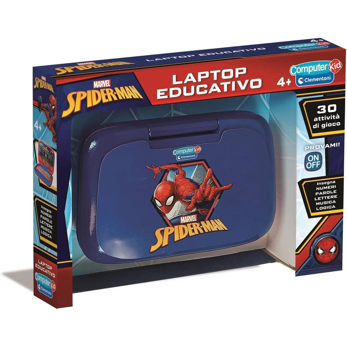 CLEMENTONI Computer Kid Spiderman Laptop 4+ - 16057 — Mornati Paglia