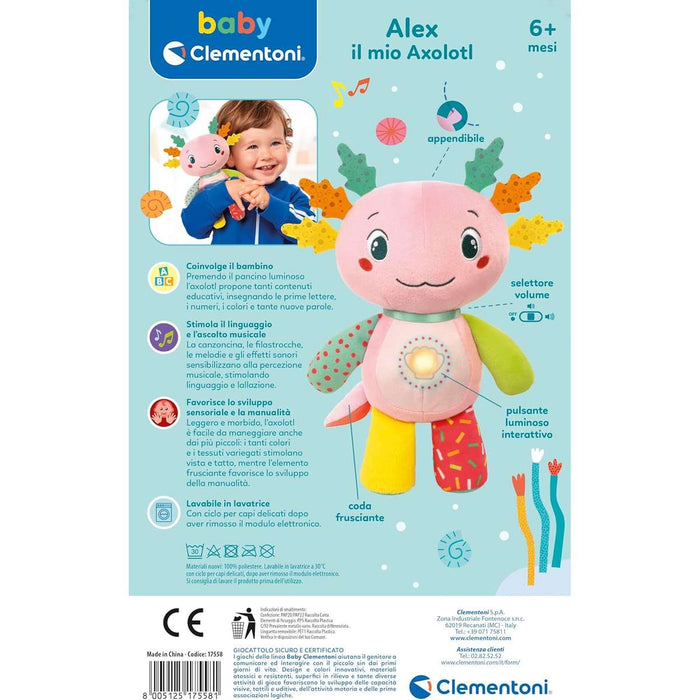 CLEMENTONI Alex Il Mio Axolotl Peluche Interattivo - 17558