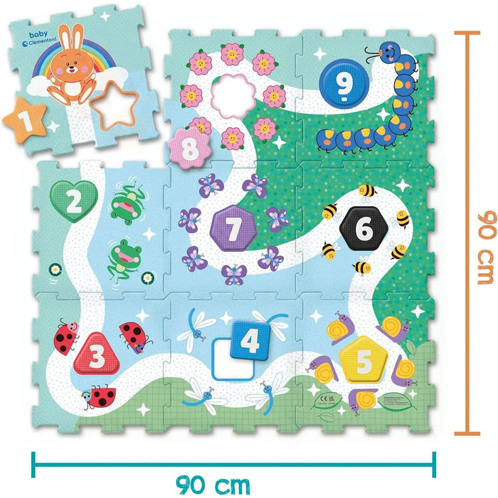 CLEMENTONI Tappeto Puzzle 1 2 3 Zoo Eva Mat