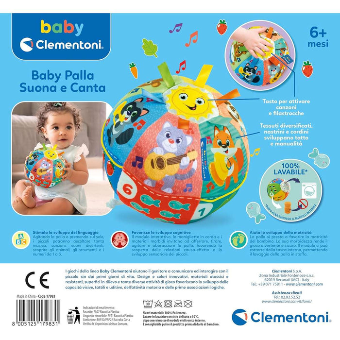 CLEMENTONI Baby Palla Suona E Canta - 17983