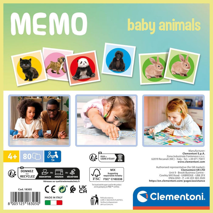 CLEMENTONI Memo Baby Animals - 18305