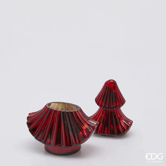 EDG Candela Forest Albero Di Natale H 20 Cm Fragranza Cranberry Pomegranate
