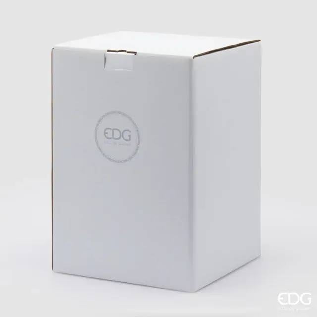 EDG Contenitore Decorativo Con Micro Quadretti Bombato H 11,5 Cm D 8,5 Cm Rosa - 8101418A500