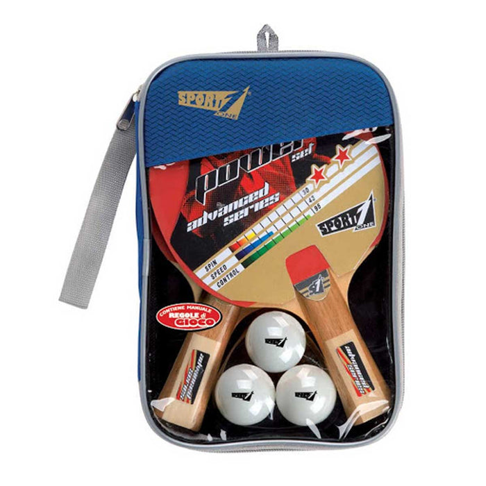MANDELLI Set Ping Pong Power, 2 Racchette E 3 Palline - 708800016