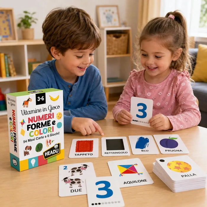 HEADU Carte Vitamine Gioco Numeri Forme E Colori
